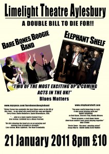 Limelight flyer Bare Bones Boogie Band Elephant Shelf
